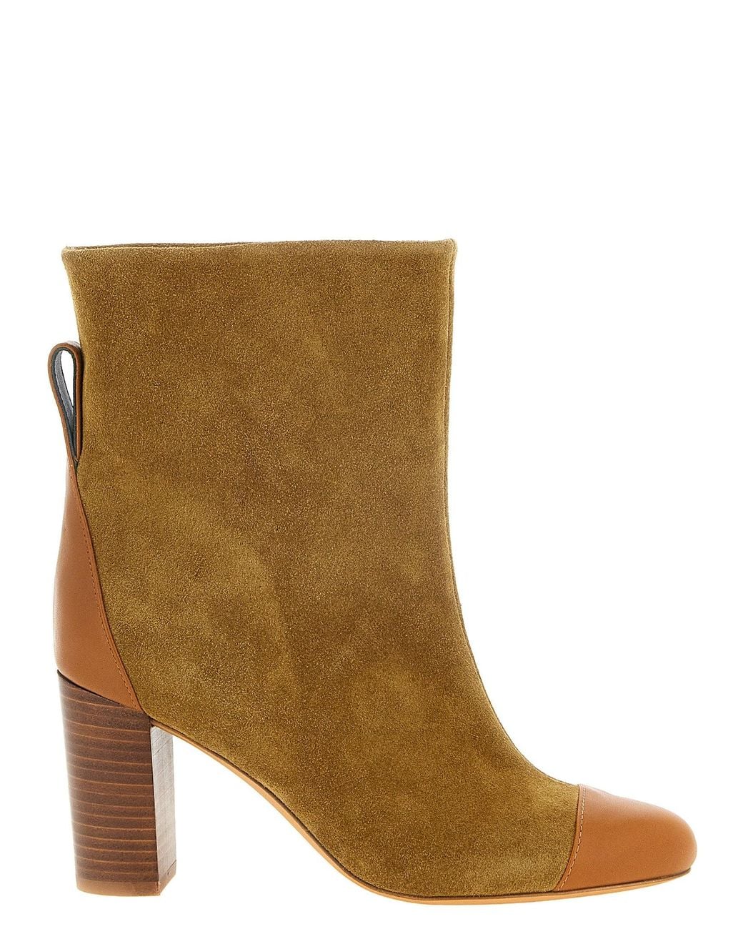 Odissi Brown 'Dot' Ankle Boots