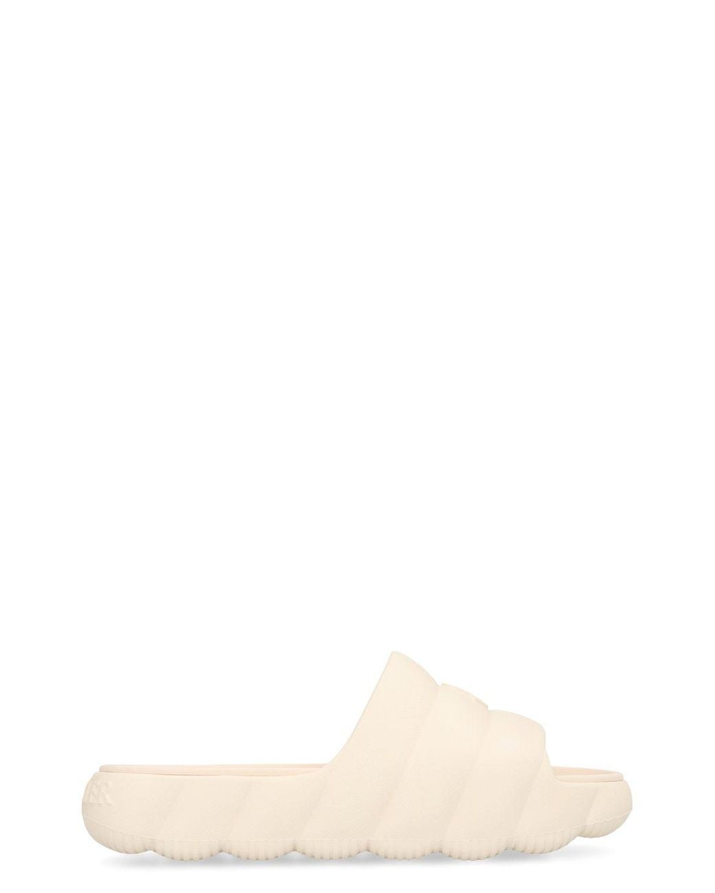 Moncler White Lilo Rubber Slides