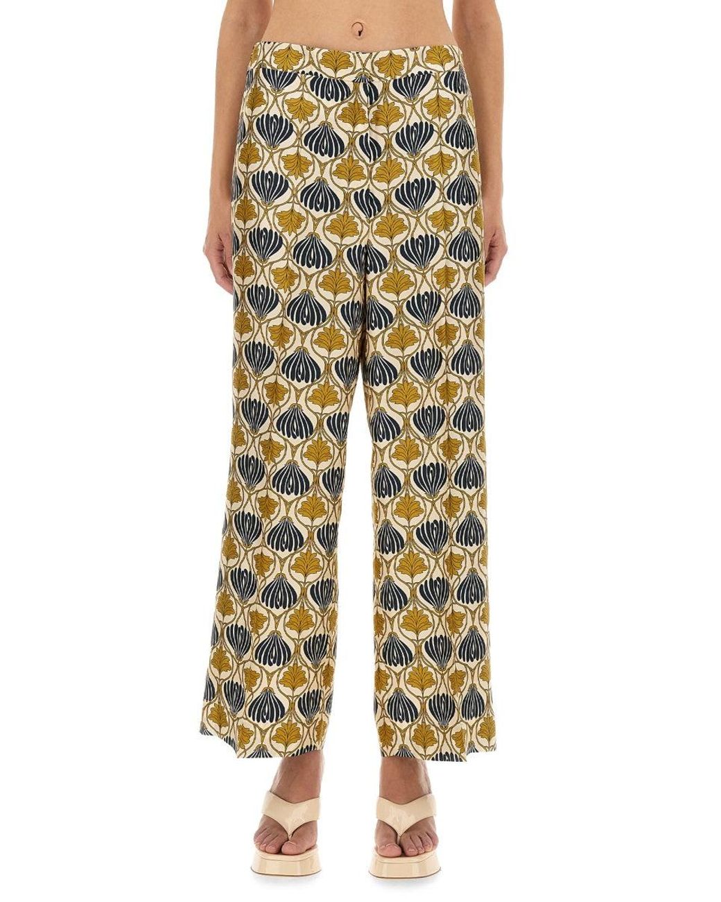 Max Mara Yellow S Max Mara Silk Pants Timec