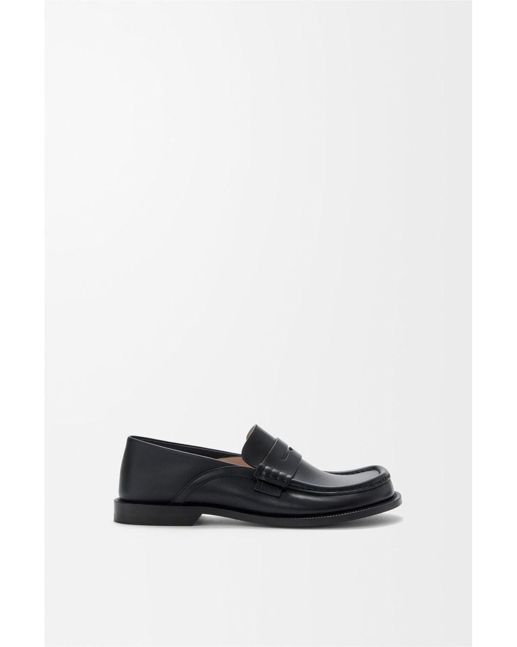 Loewe White Campo Flap Back Loafer