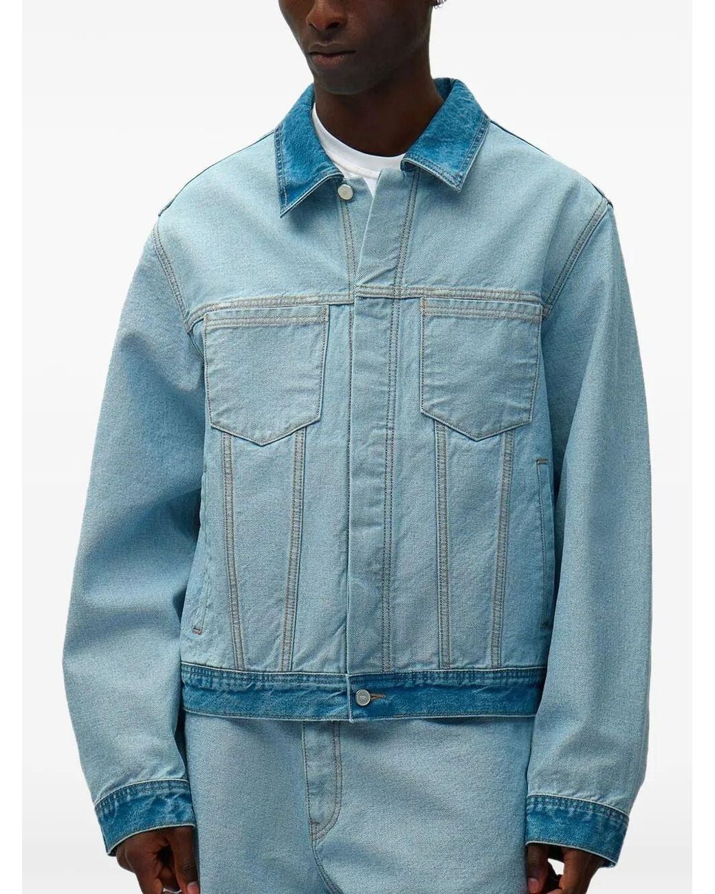 Arte' Blue Denim "Inside Out" Jacket for men