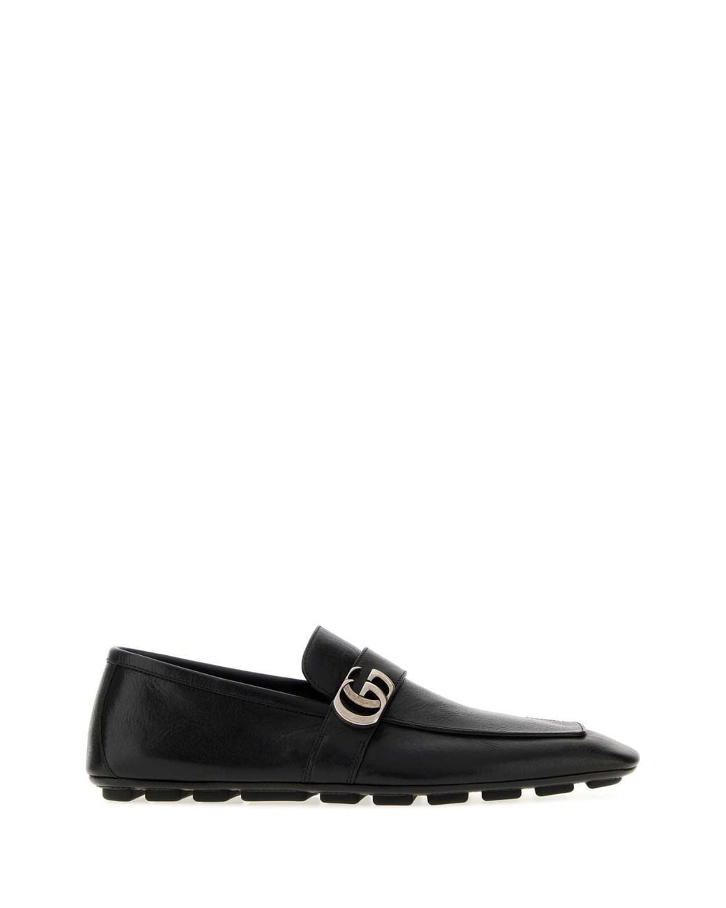 Gucci Black Leather Loafers for men