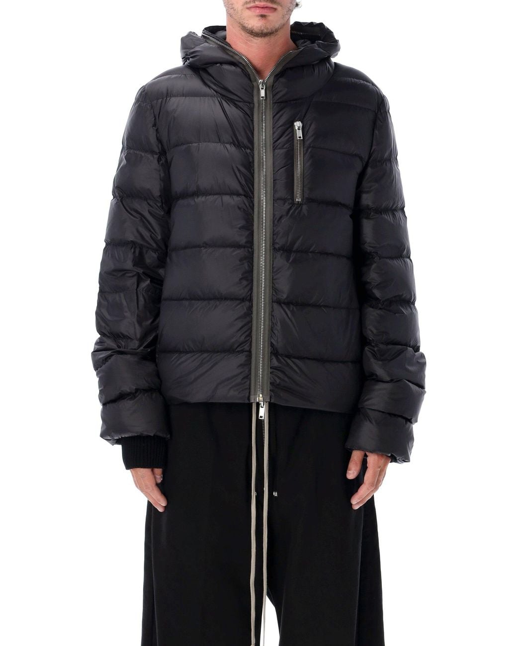 Rick Owens Blue Gimp Down Jacket for men