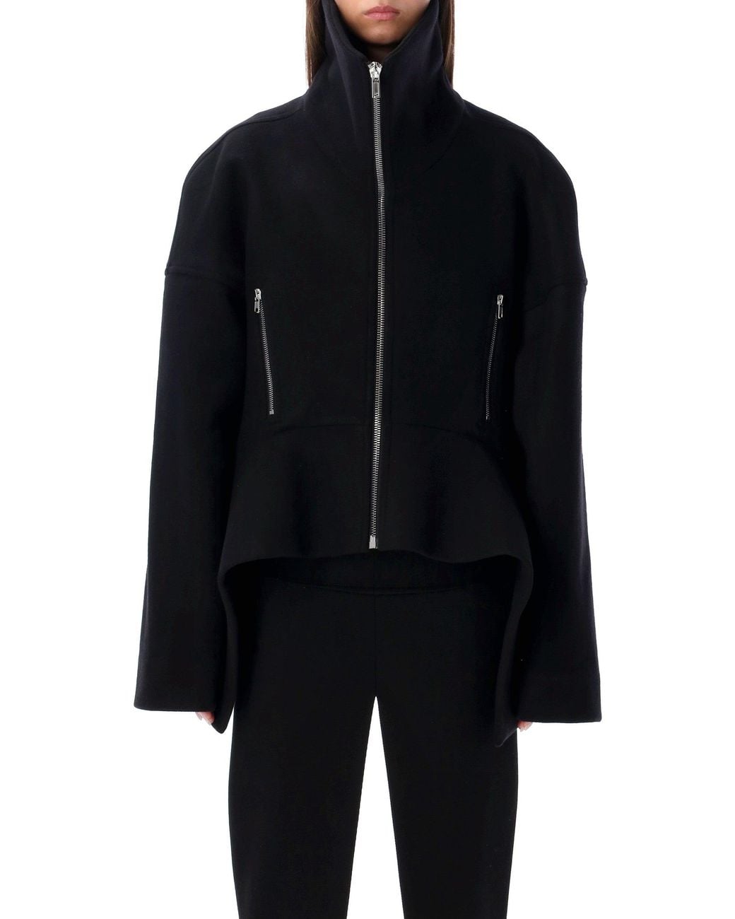 Rick Owens Blue Wool Draculimo Structured Jacket
