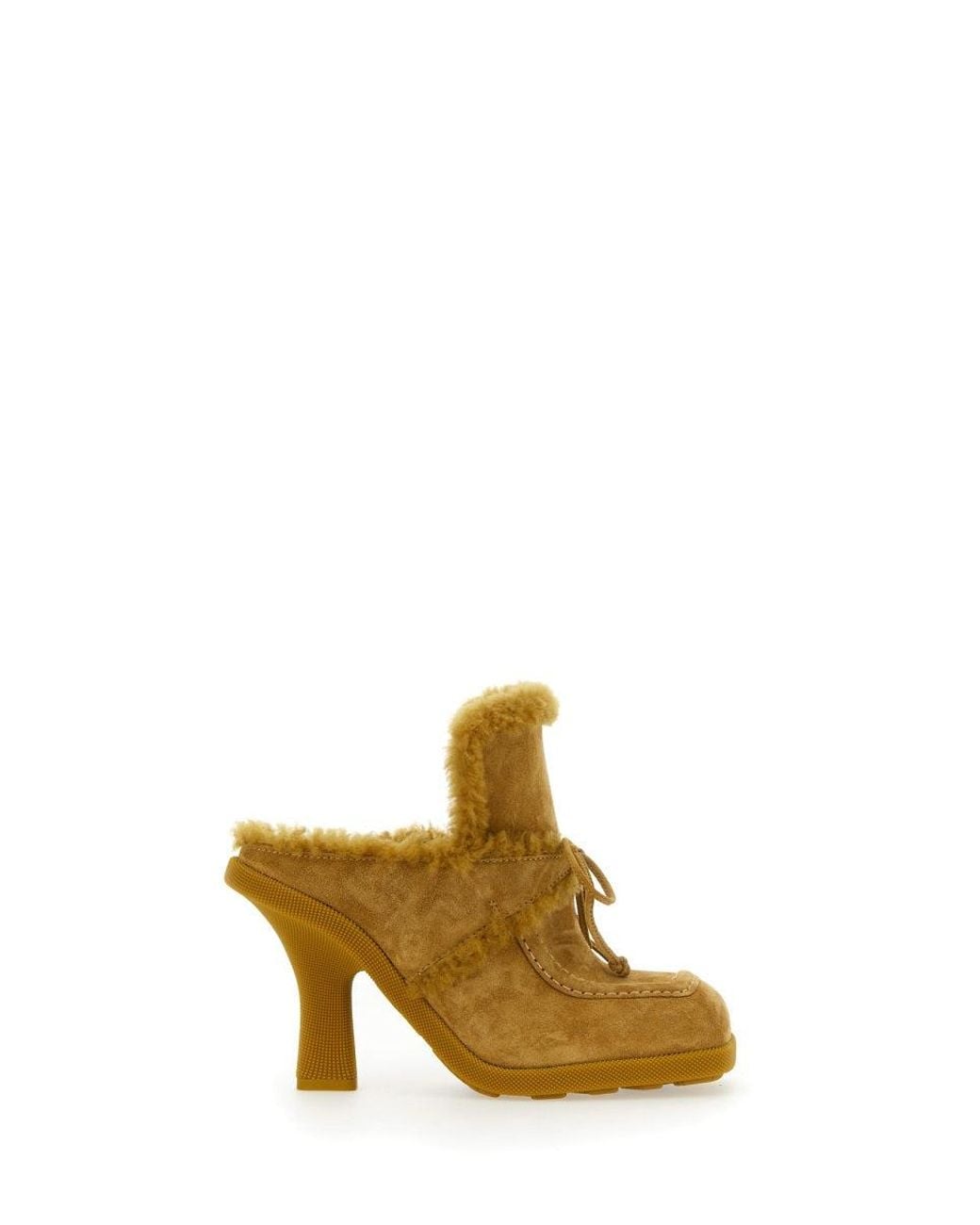 Burberry Metallic Square-Toe Highland Mules