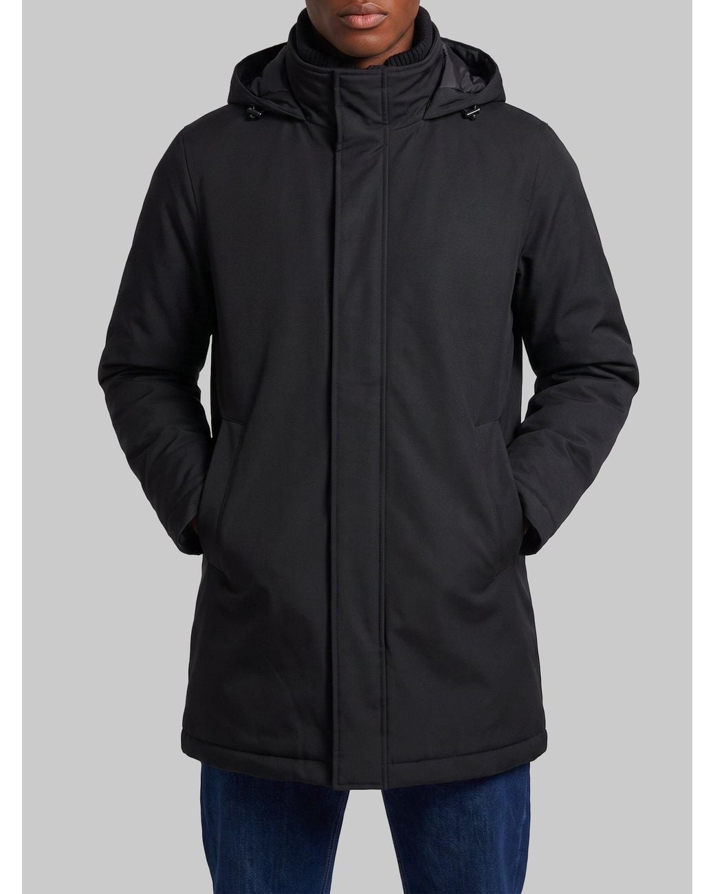 Herno Gray Knit-Collar Jacket for men