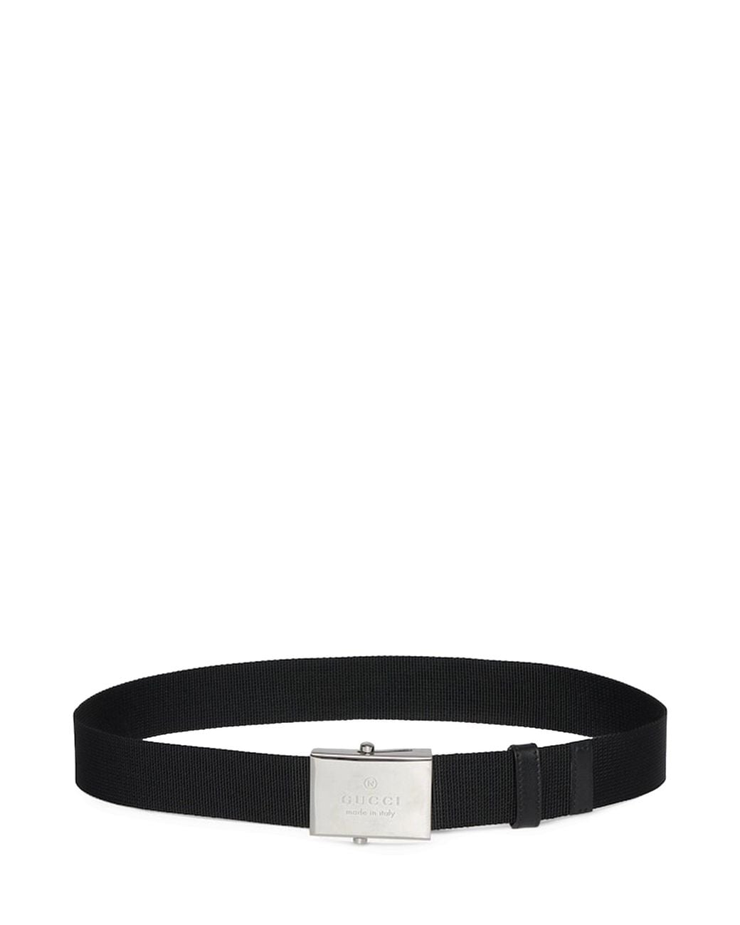 Gucci White Belt With Rectangular Buckle