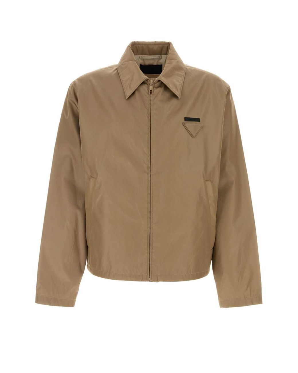 Prada Natural Shirt Collar Jacket