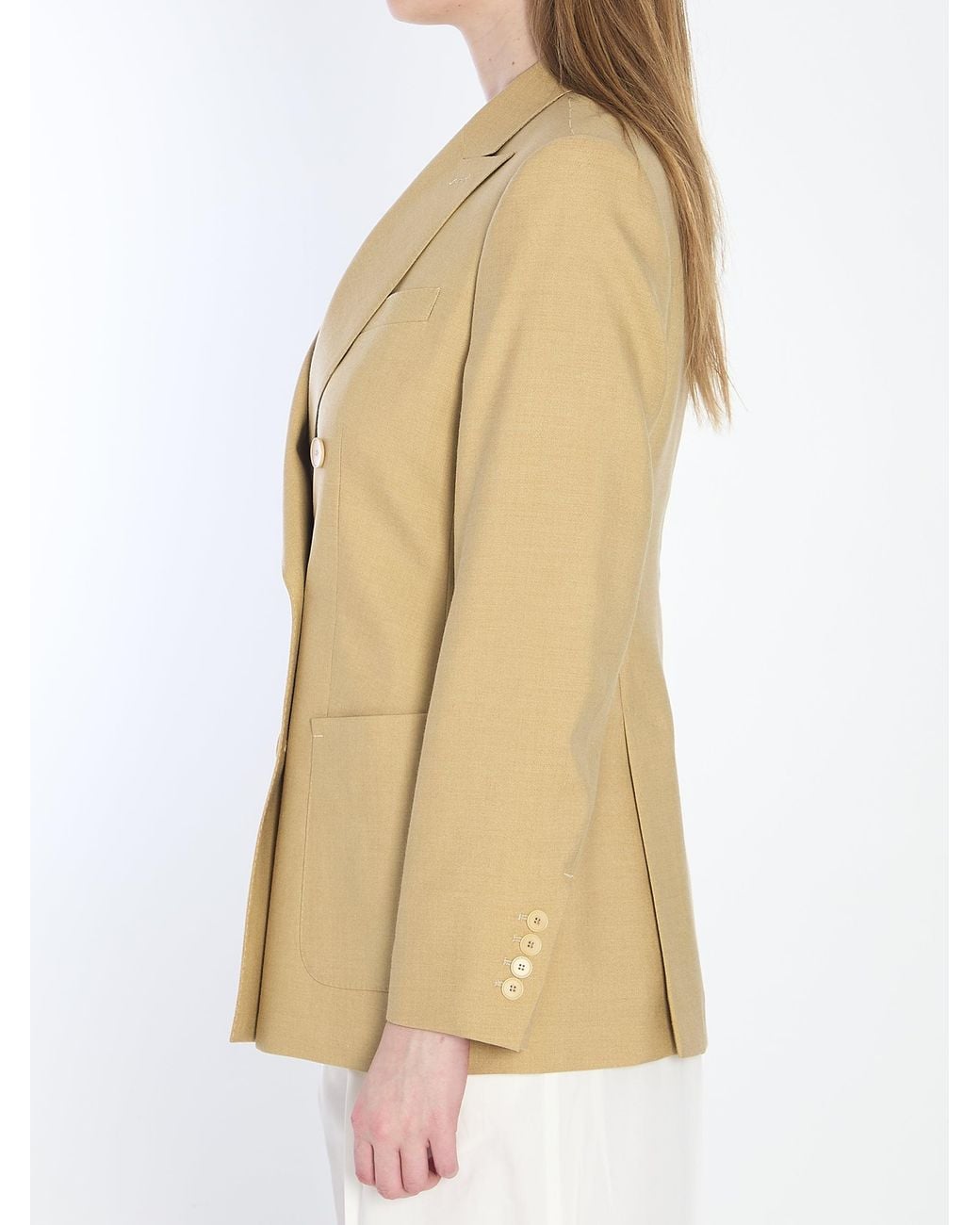 Max Mara Natural Double-Breasted Blazer