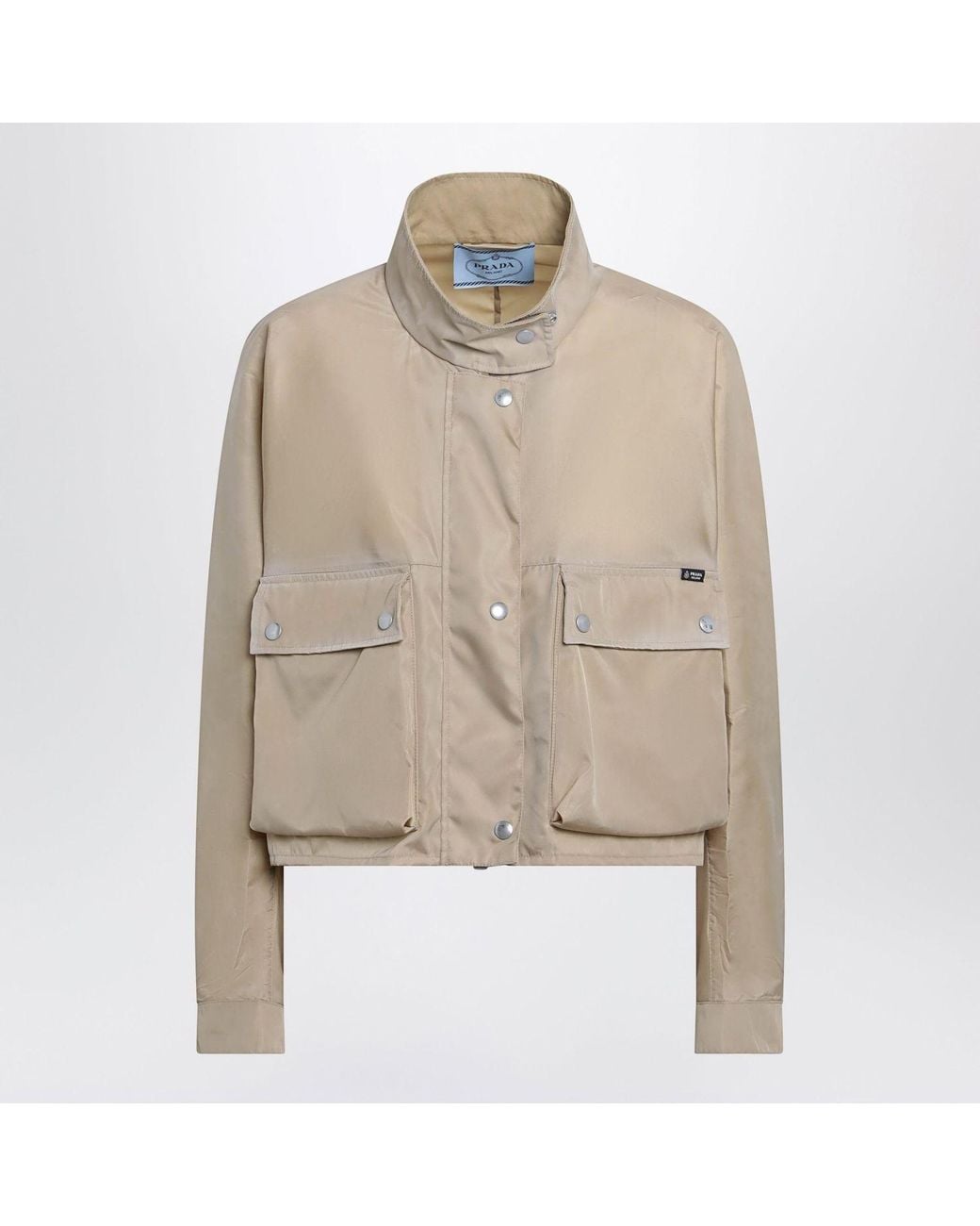Prada Natural Short Renylon Raincoat
