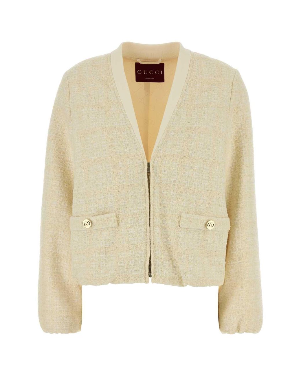 Gucci Natural Ivory Tweed Jacket