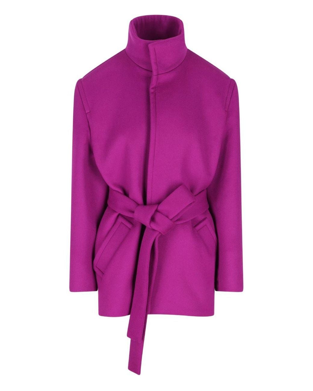 Saint Laurent Pink Wool Coat