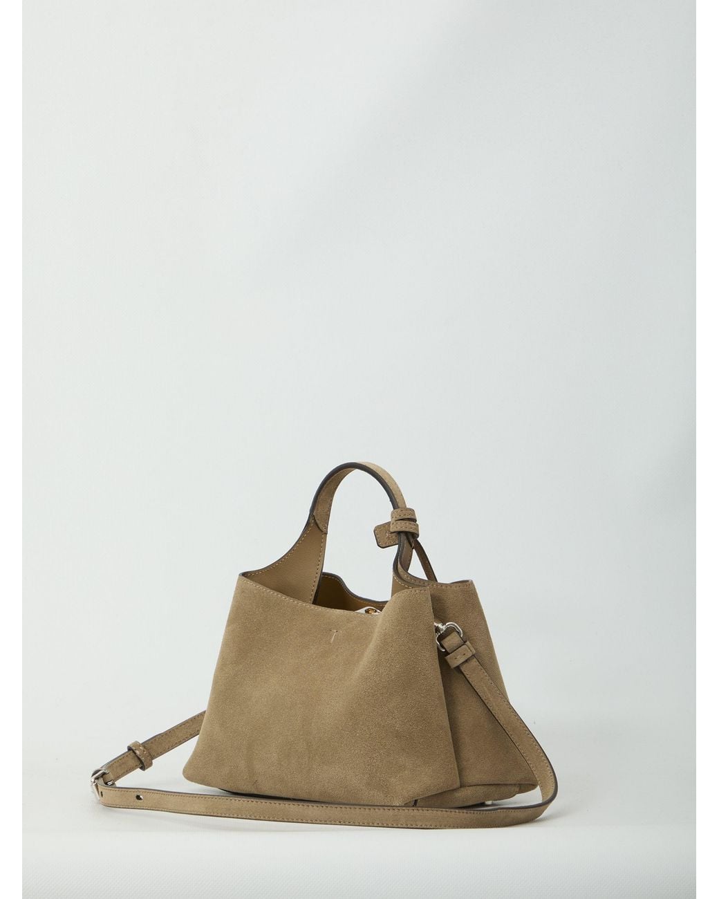 Tod's Natural Micro Suede Leather Bag