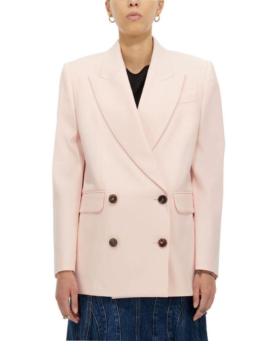 McQueen Natural Double Breasted Blazer
