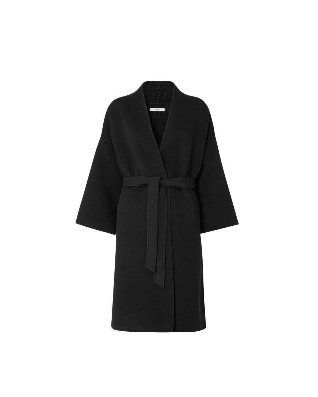 Fendi Black Ff Wool Coat