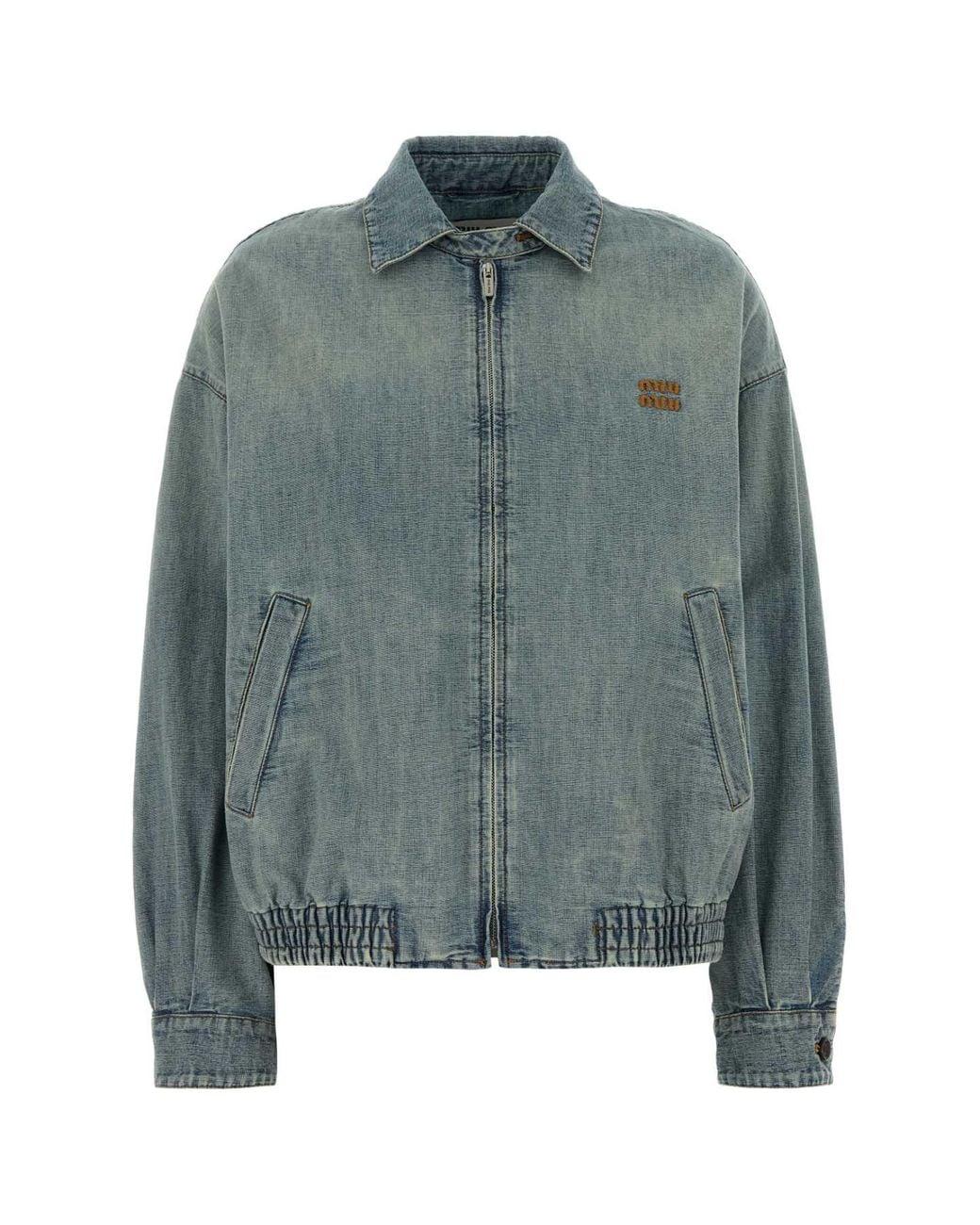 Miu Miu Green Chambray Blouson