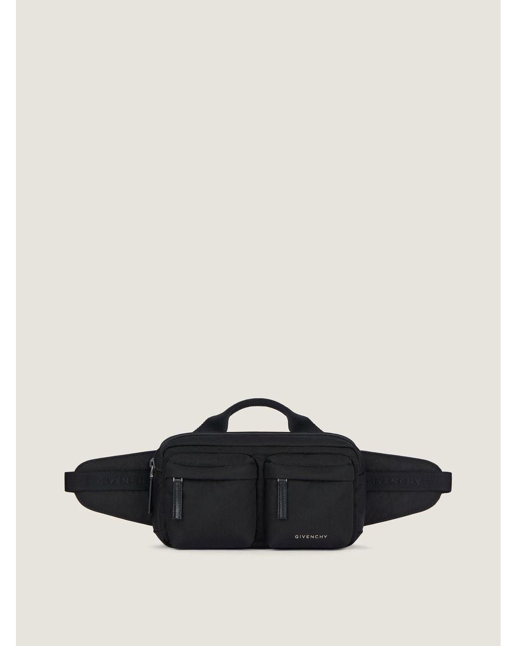 Givenchy Black Nylon Belt Bag With Logo
