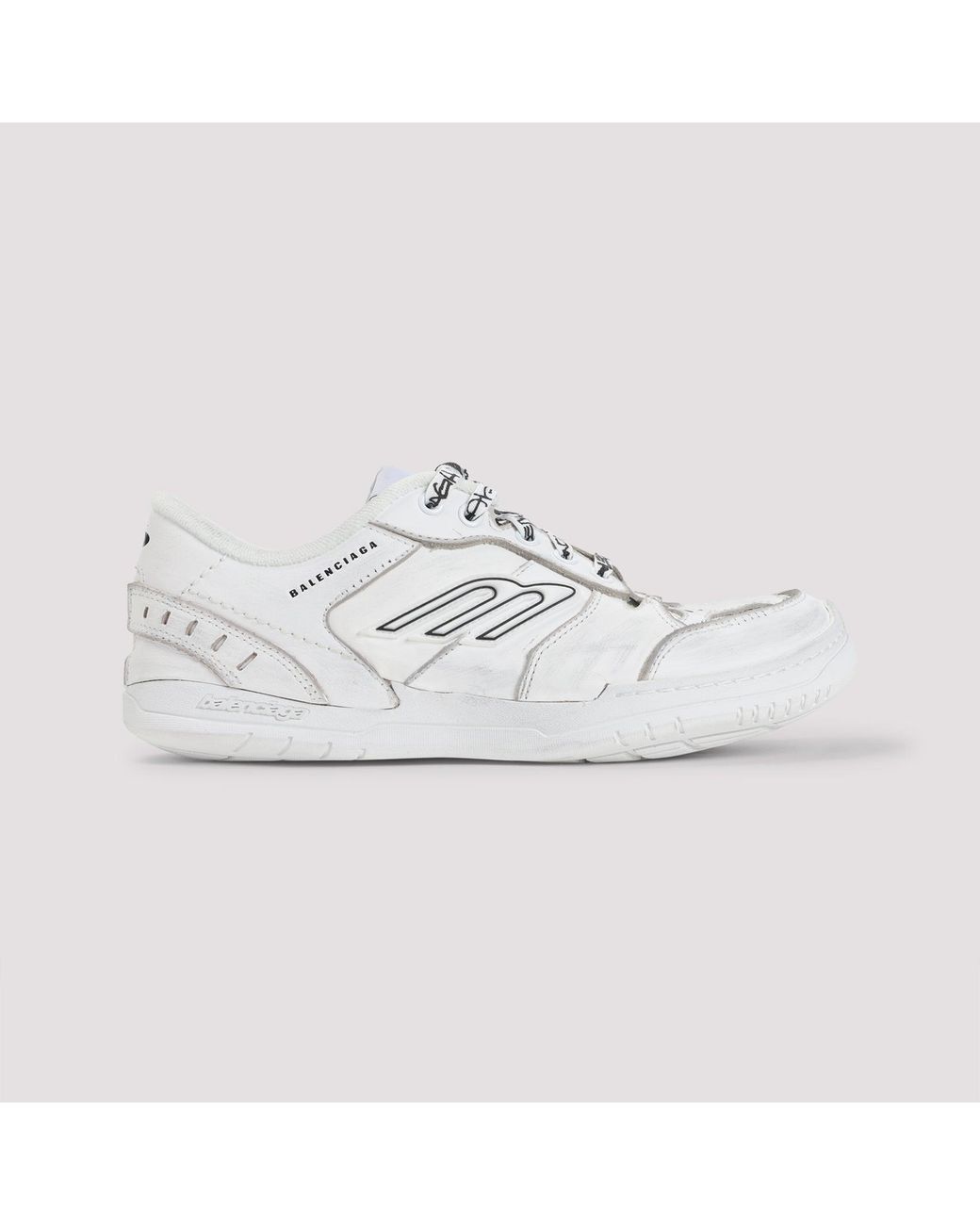 Balenciaga White Hamptons Sports Shoes