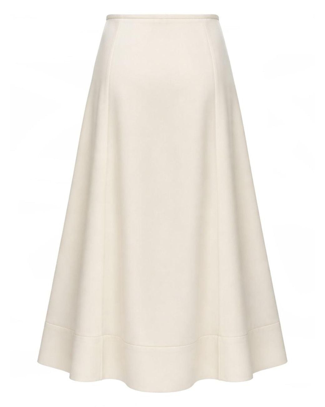 Jil Sander White Satin Skirt Acetate Viscose