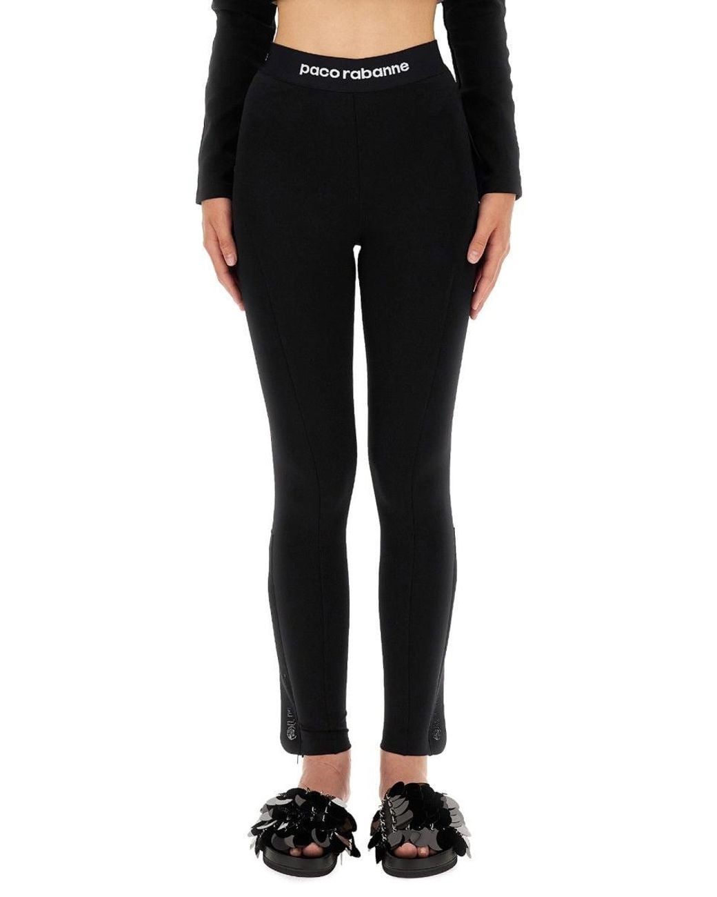 Rabanne Black Pants With Logo
