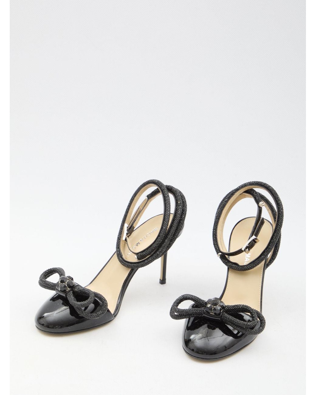 Mach & Mach Metallic Mach&Mach Double Bow Closed Toe Sandals