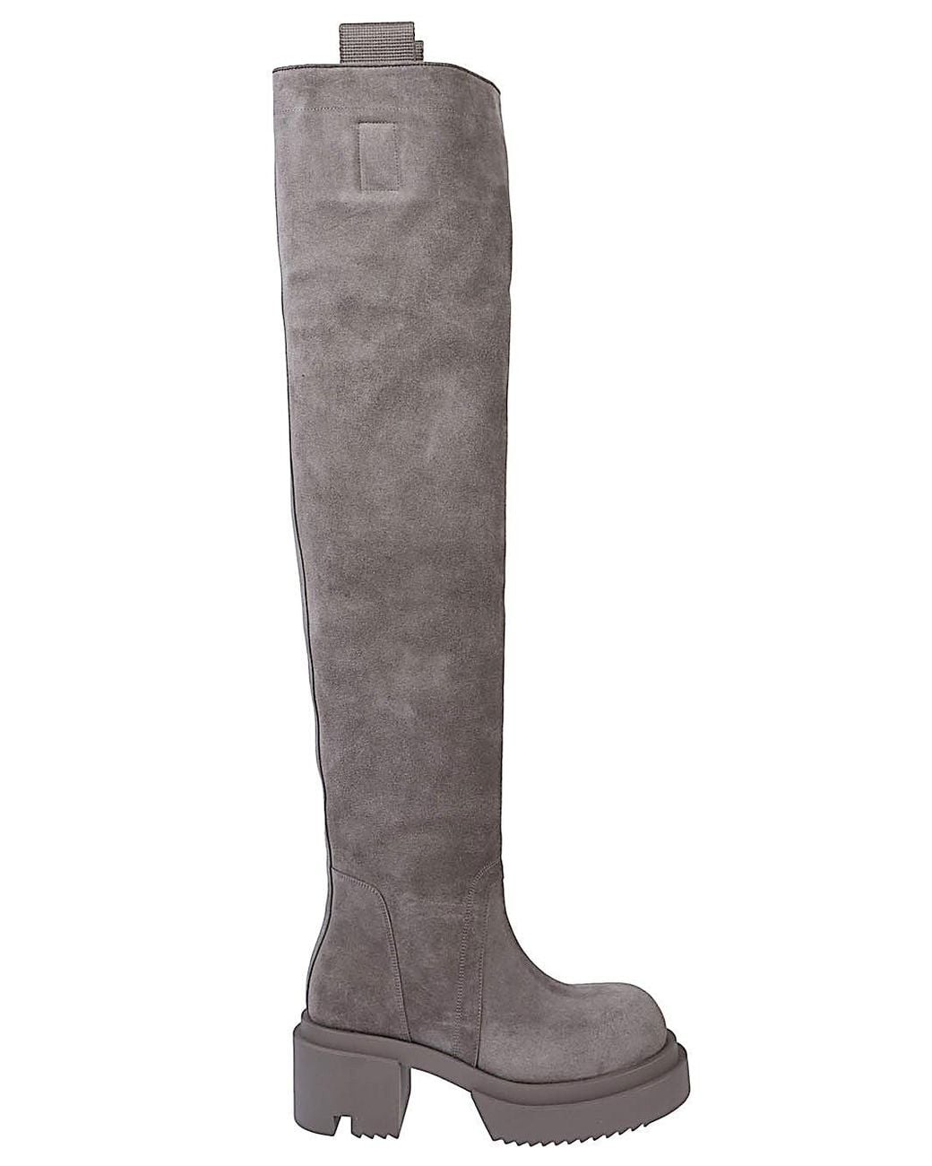 Rick Owens Brown Tall Knee-High Boot