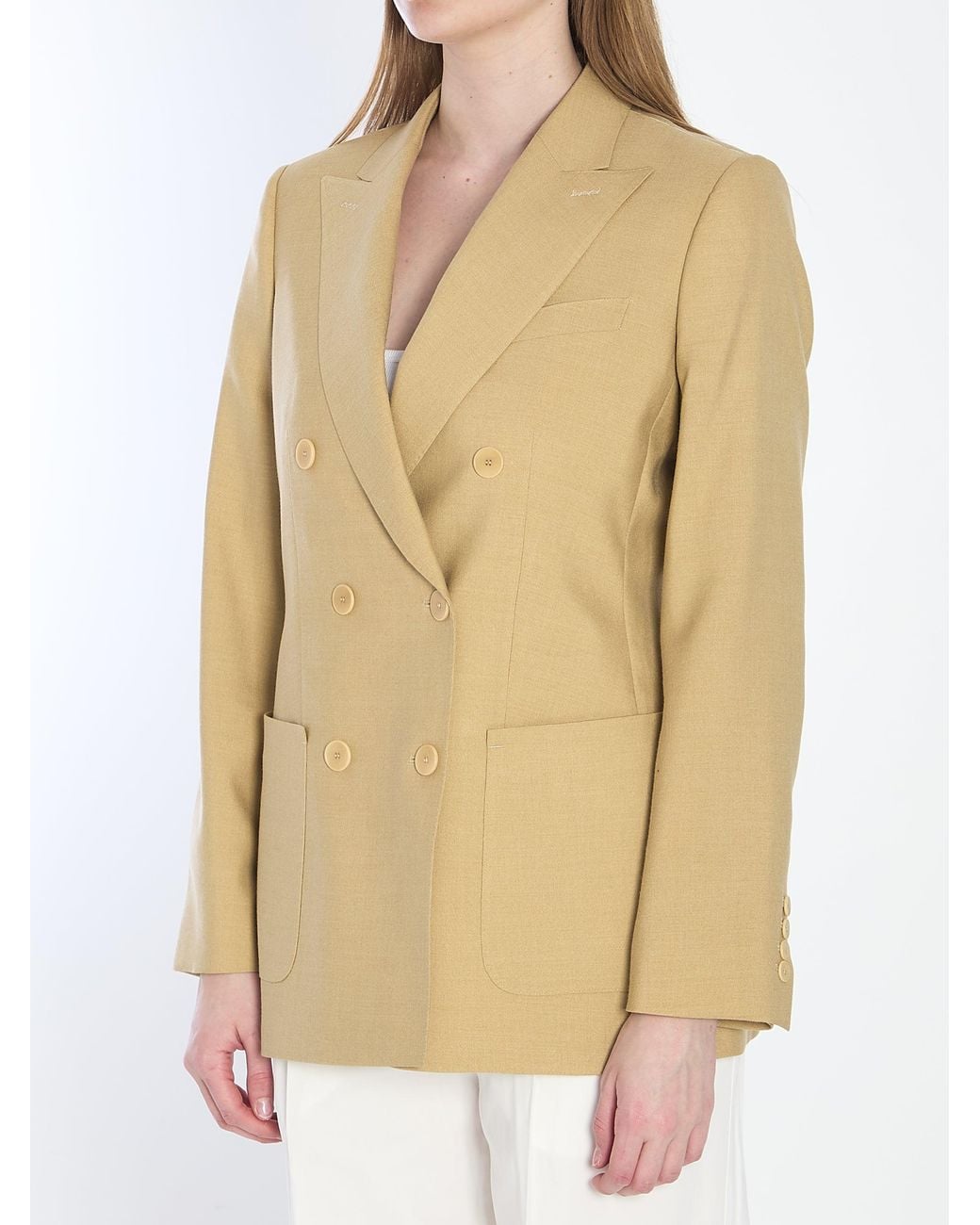 Max Mara Natural Double-Breasted Blazer