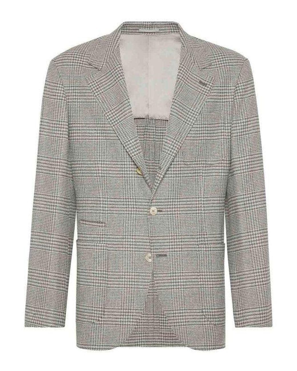 Brunello Cucinelli Gray Blazer My4687Bnd_C124 for men