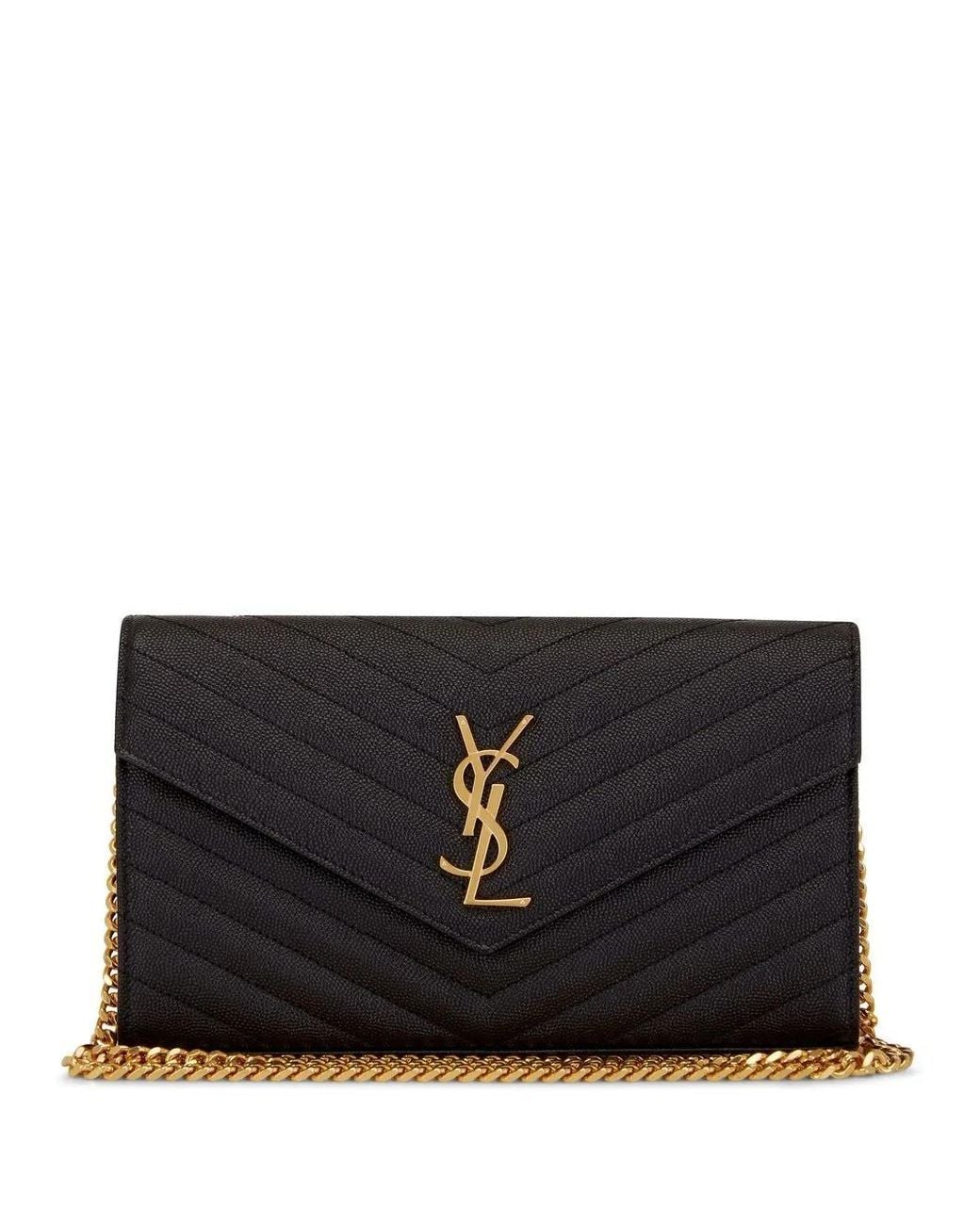 Saint Laurent Black Ysl C.Wallet 153Y Mono With Re