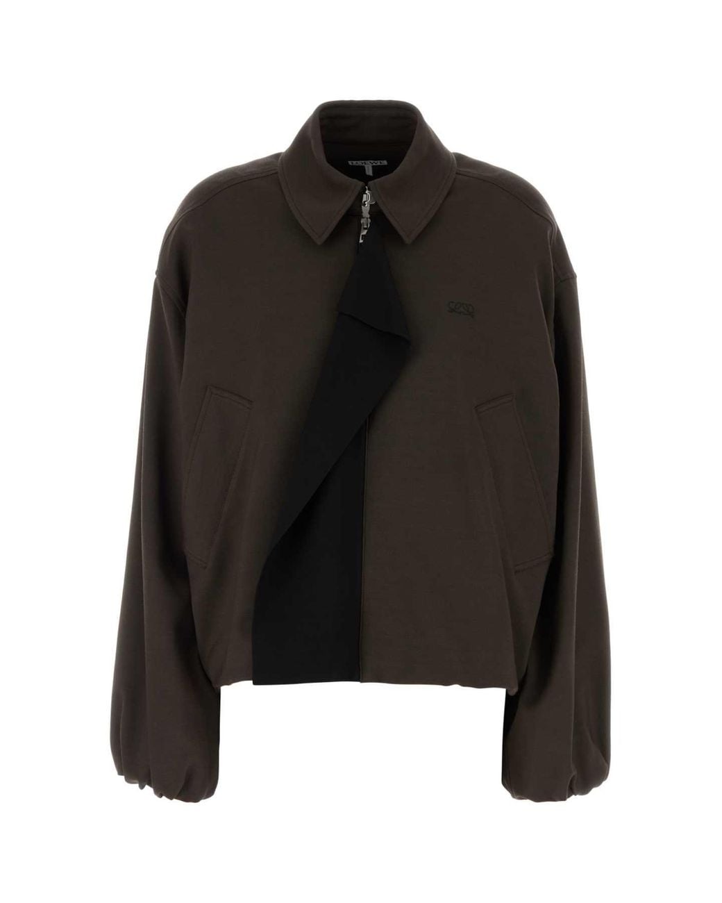 Loewe Black Chocolate Viscose Blend Jacket