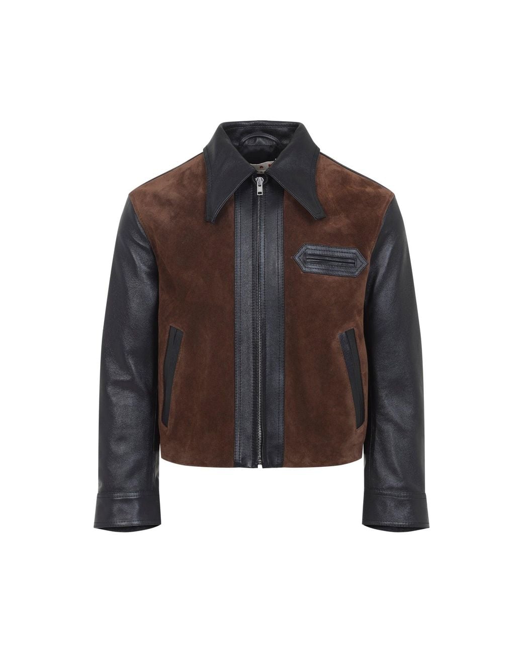 Marni Brown Two-Tone Jacket