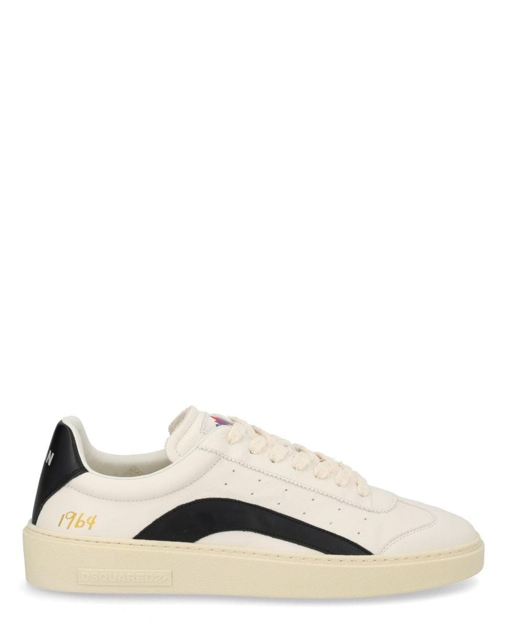 DSquared² Natural Low-Top Leather Sneakers for men