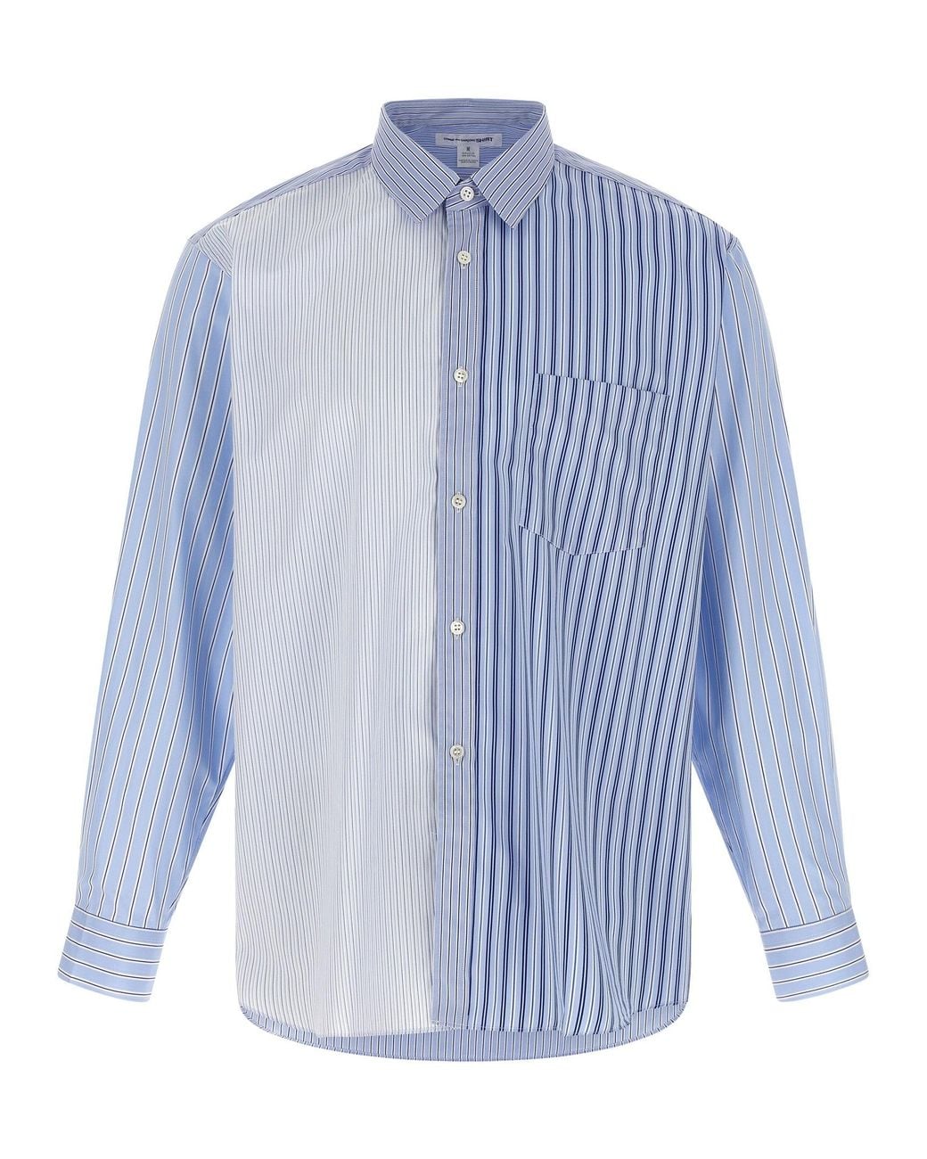Comme des Garçons Blue Comme Des Garcons Shirt Patchwork Shirt for men