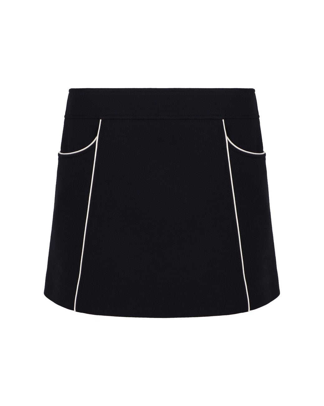 Céline Black Wool Mini Skirt