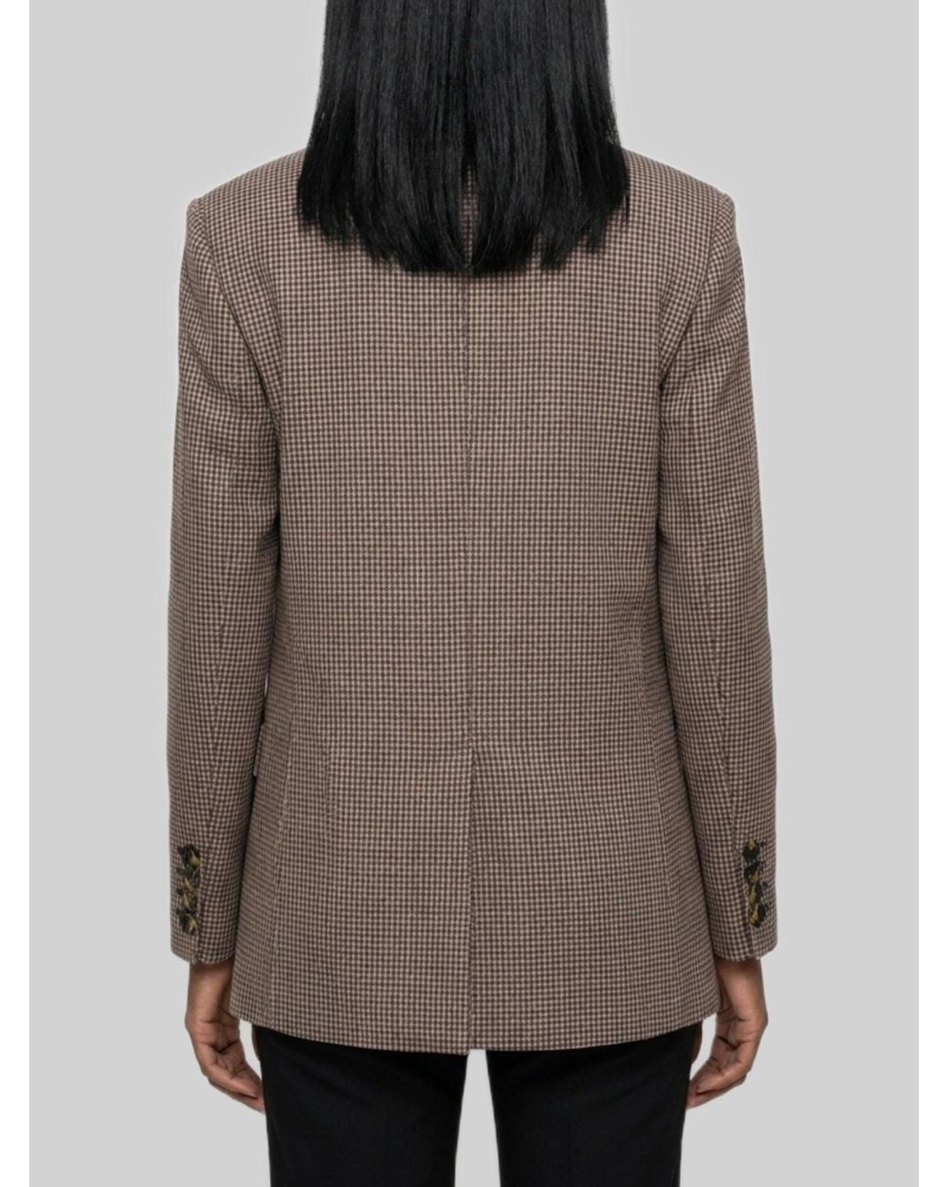 SUTTON NEW YORK Gray Single-Breasted Micro-Check Jacket