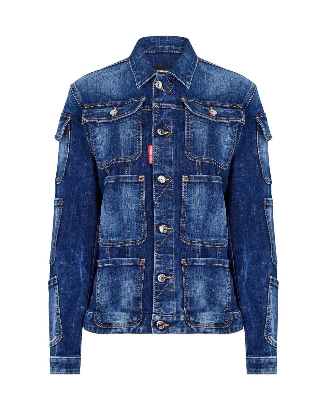 DSquared² Blue Tactical Jean Denim Jacket