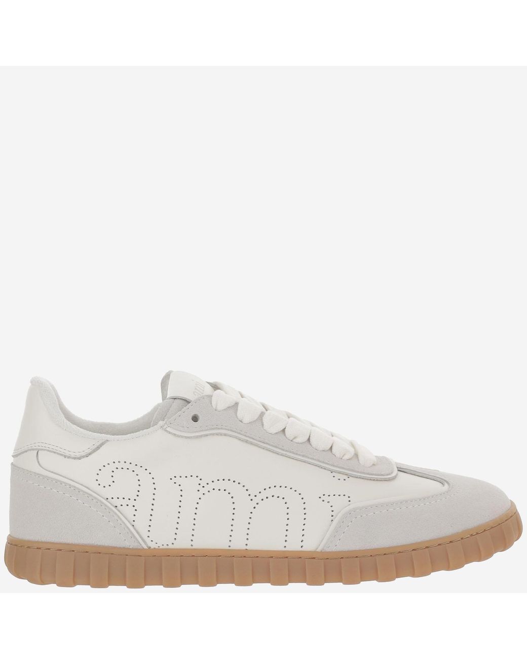 AMI White Sneakers Leather for men