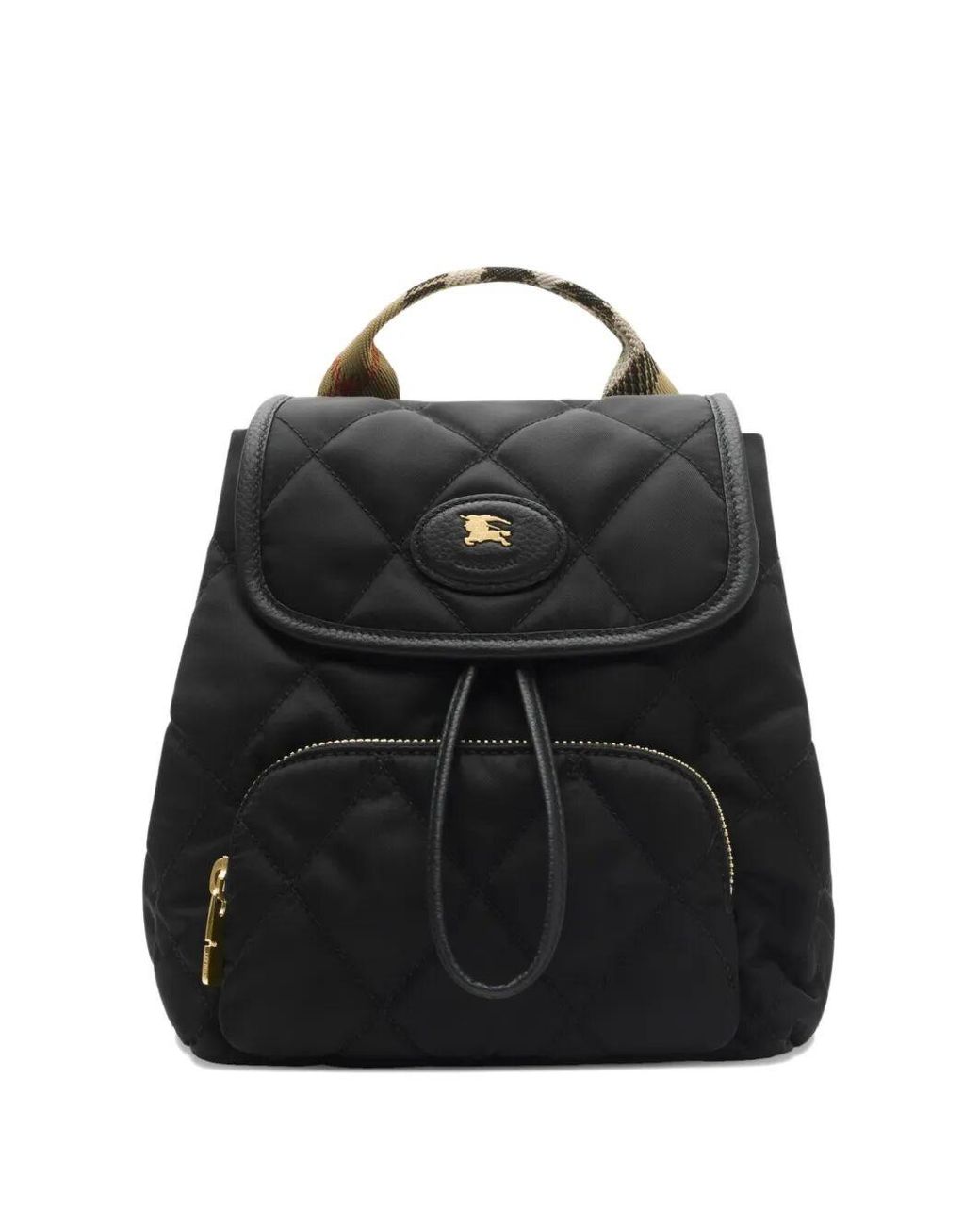 Burberry Black Horseshoe Mini Nylon Backpack