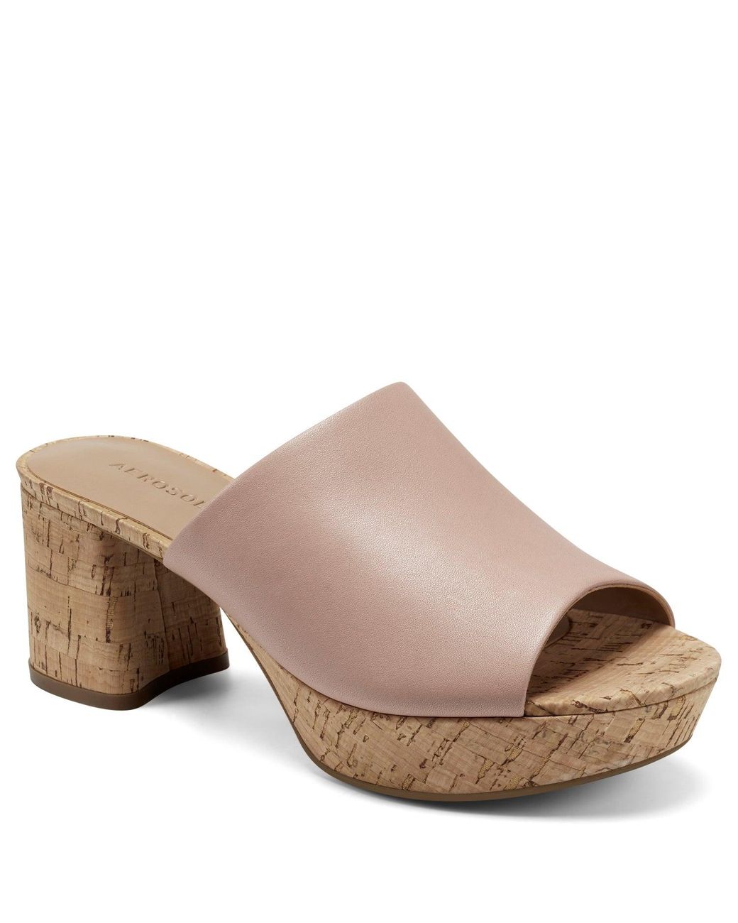Aerosoles Leather Cassy Sandals in Pink Leather (Brown) - Lyst