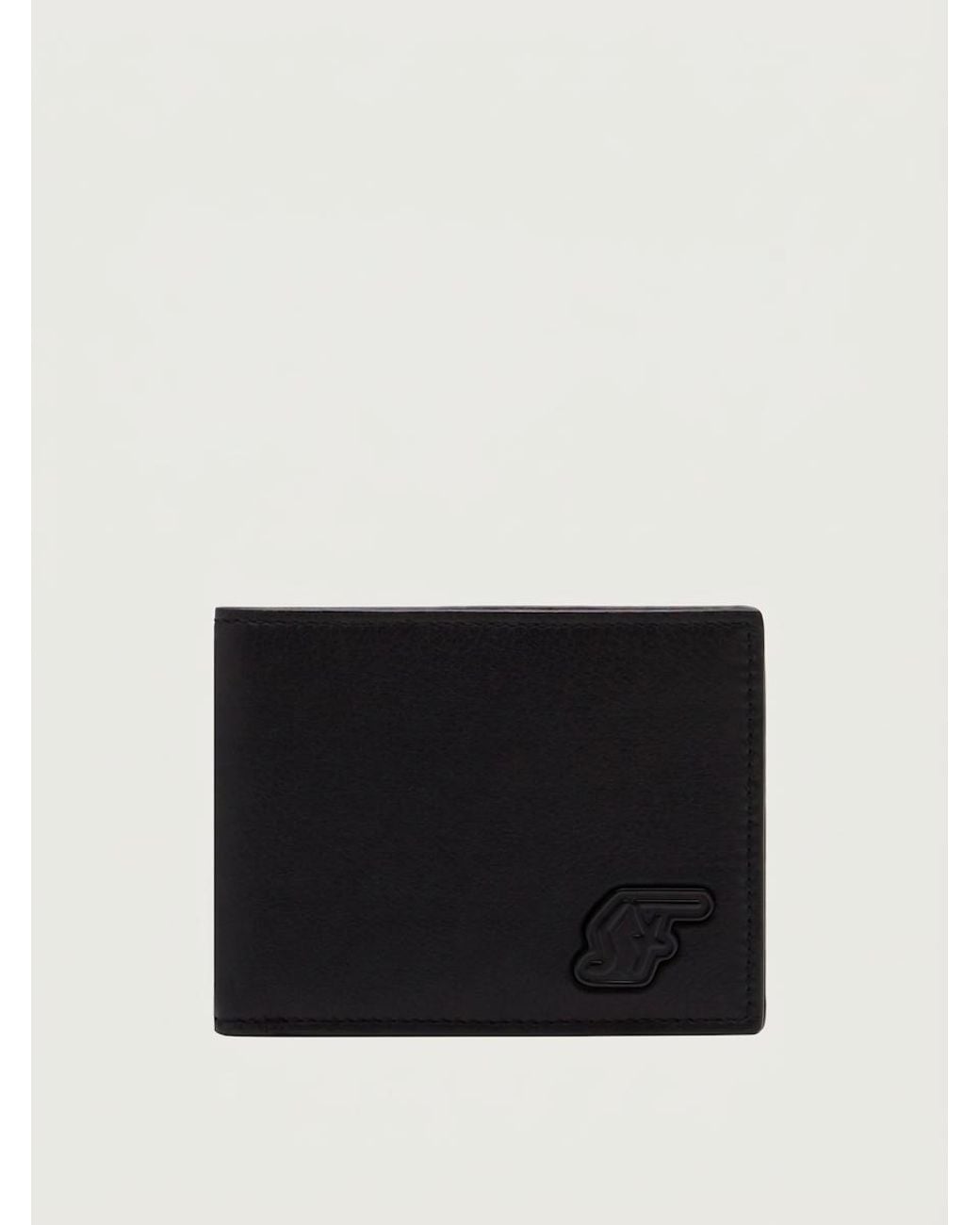 Ferragamo Black Bifold Wallet, Leather for men