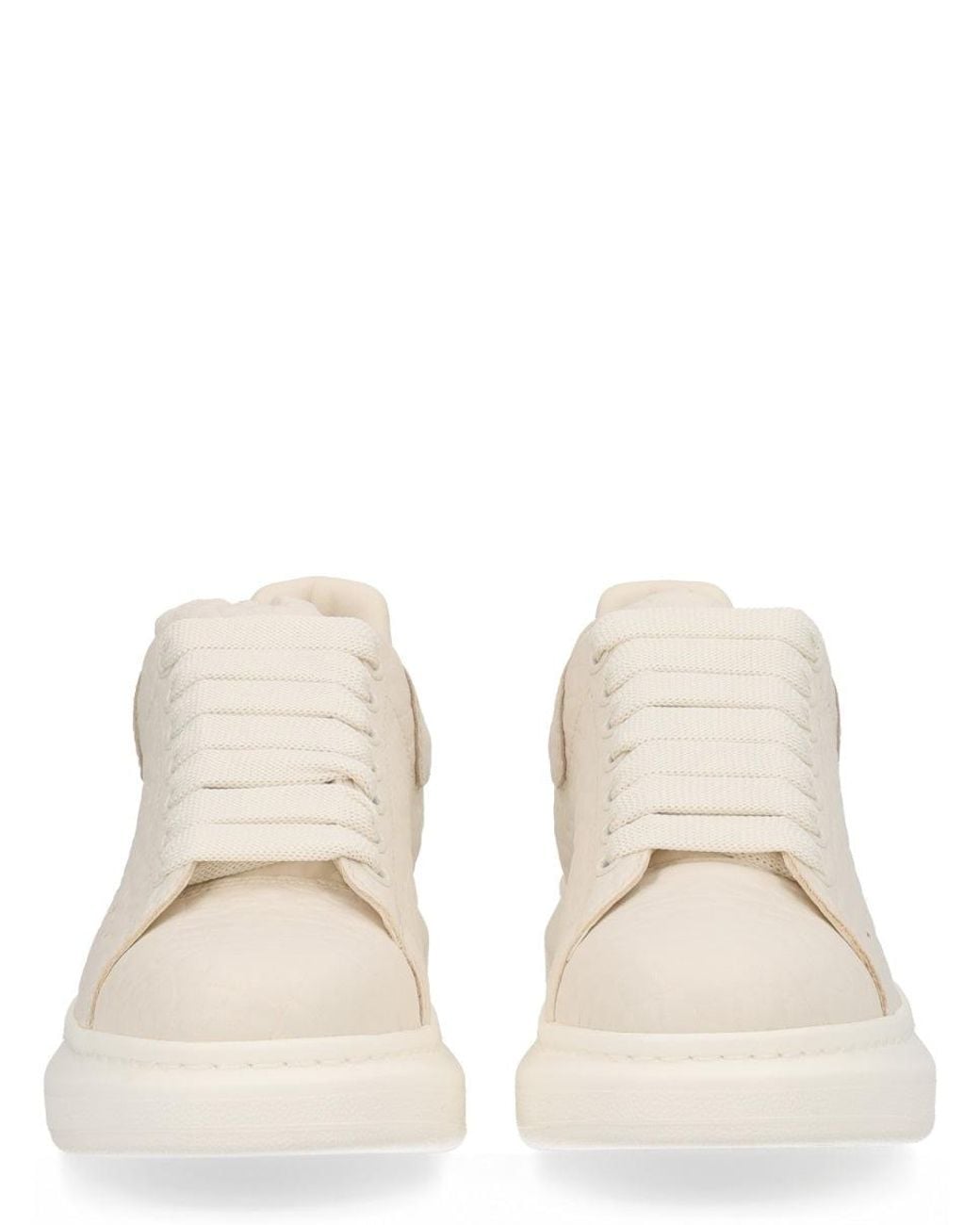McQueen Natural Low-Top Lace-Up Sneakers