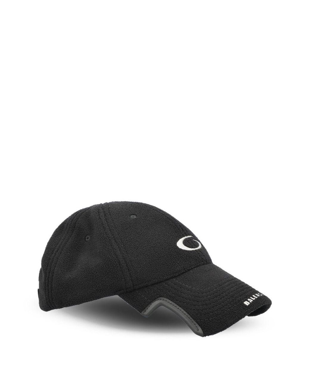 Balenciaga Black Fleece Baseball Cap for men