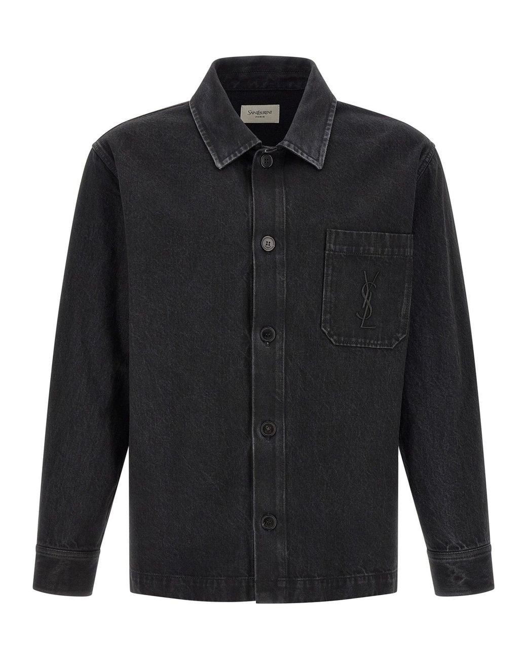 Saint Laurent Black 'Cassandre' Overshirt for men