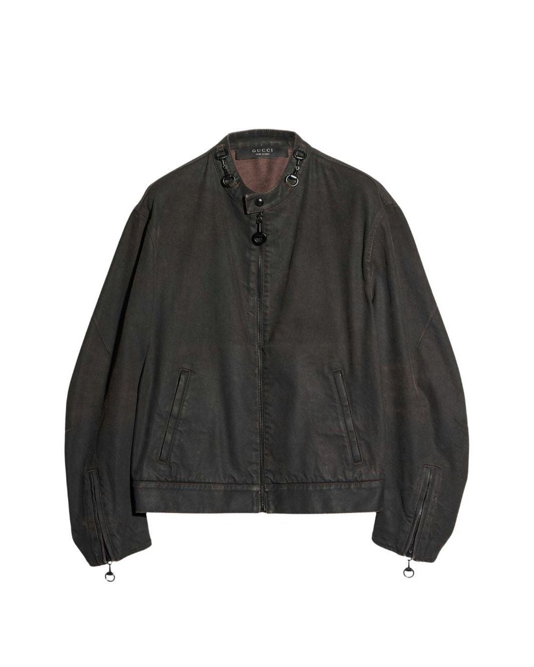 Gucci Black Horsebit Washed Denim Jacket