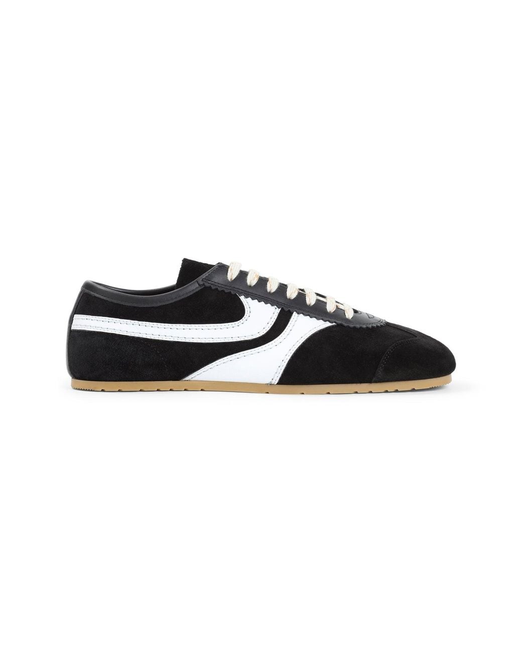 Dries Van Noten Black Suede And Leather Low-Top Sneakers for men