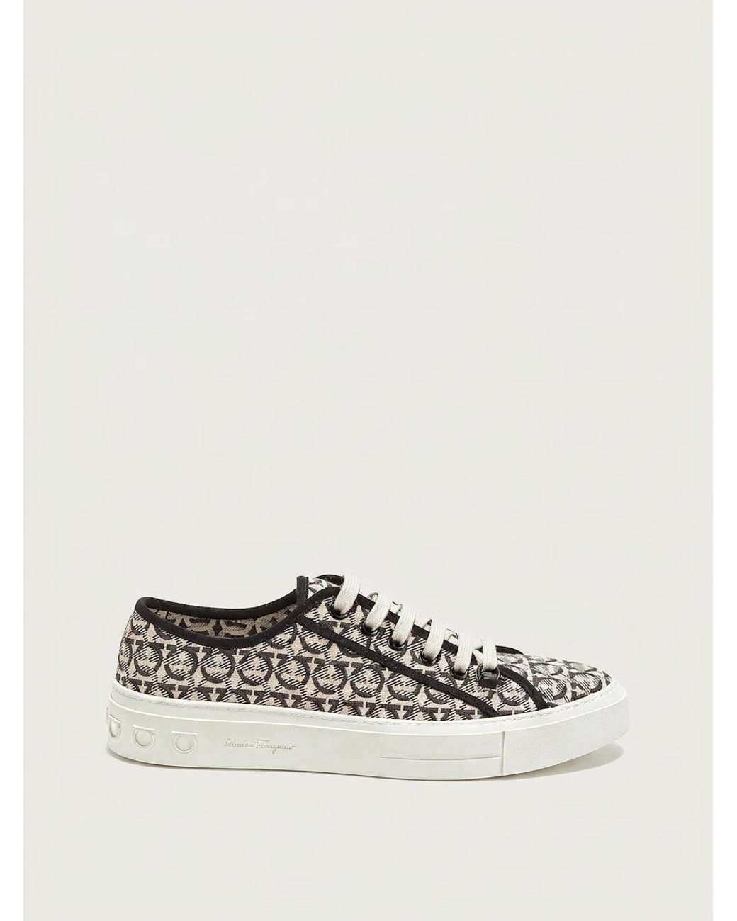 Ferragamo White Anson Sneakers