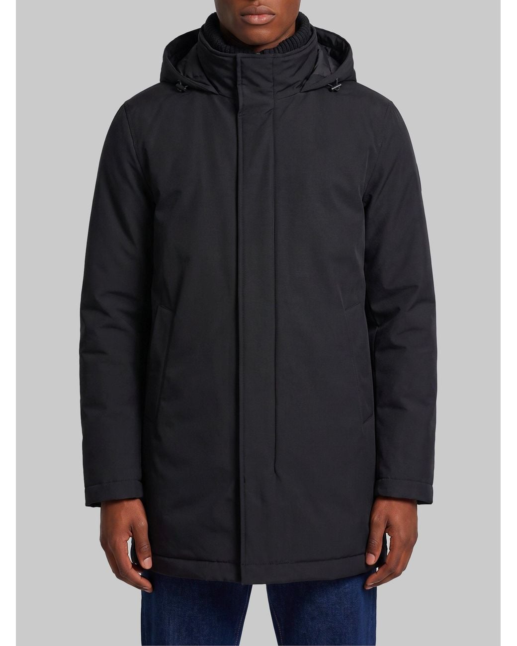 Herno Gray Knit-Collar Jacket for men