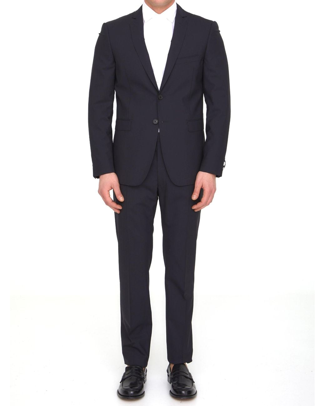 Tonello Black Wool Two-Piece Suit for men