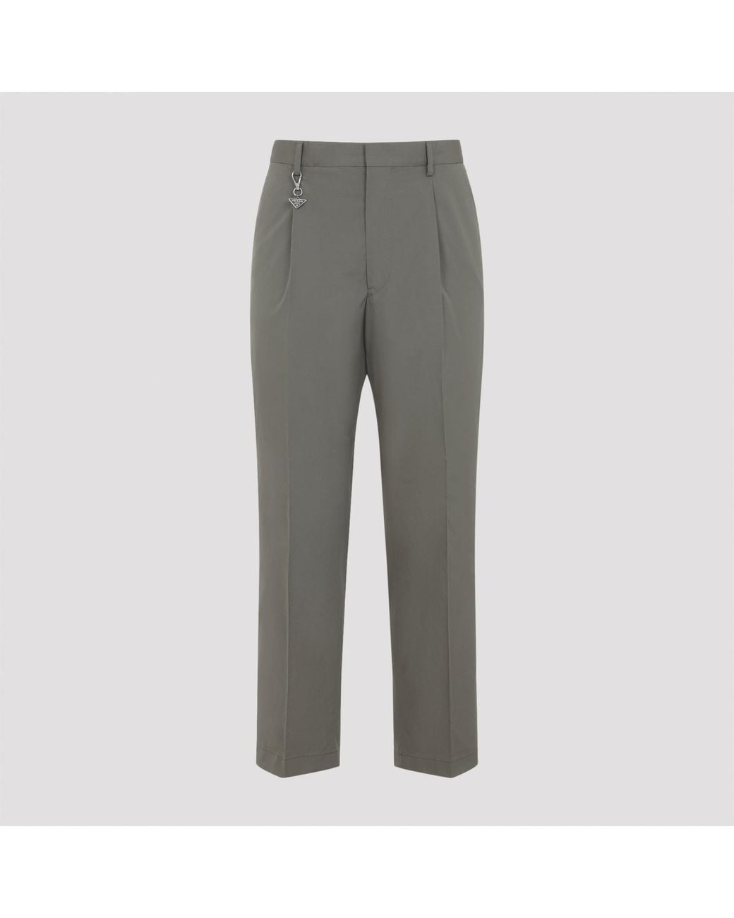 Prada Gray Cotton Pants for men
