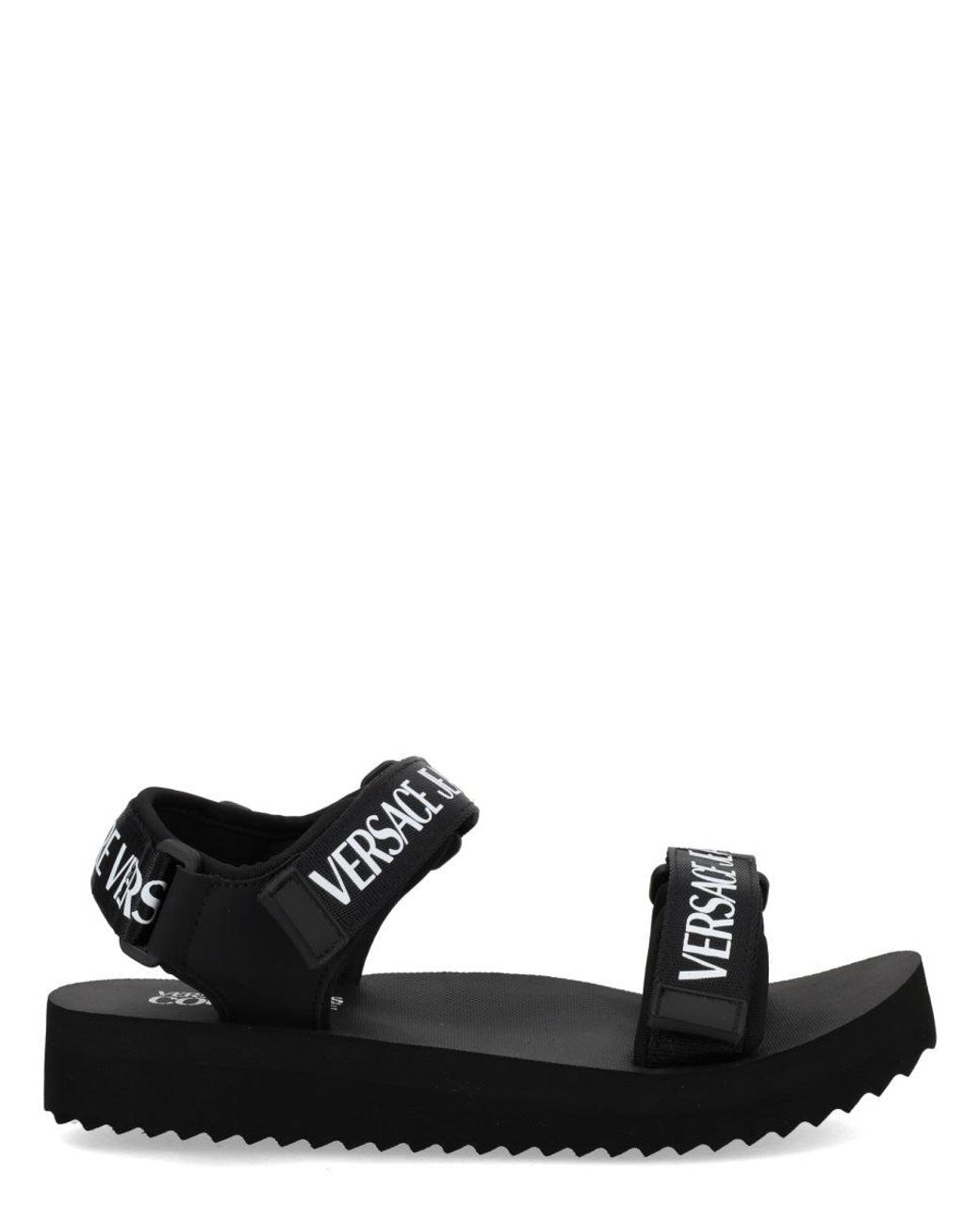 Versace Jeans Couture Black Polyester Flat